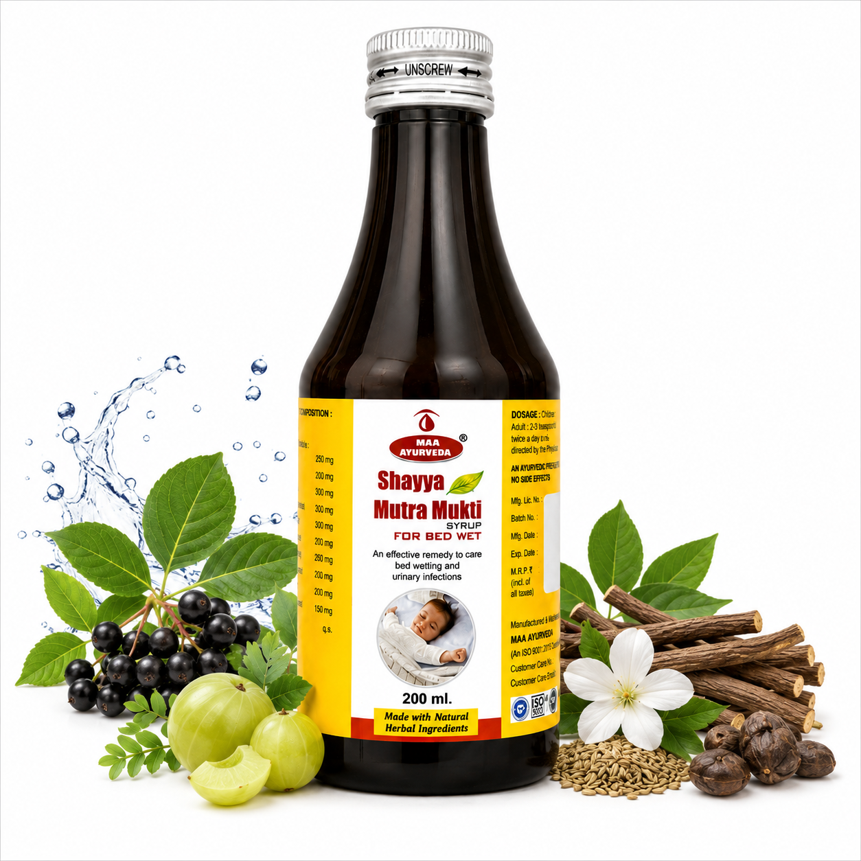 Maa Ayurveda Shayya Mutra Mukti Syrup