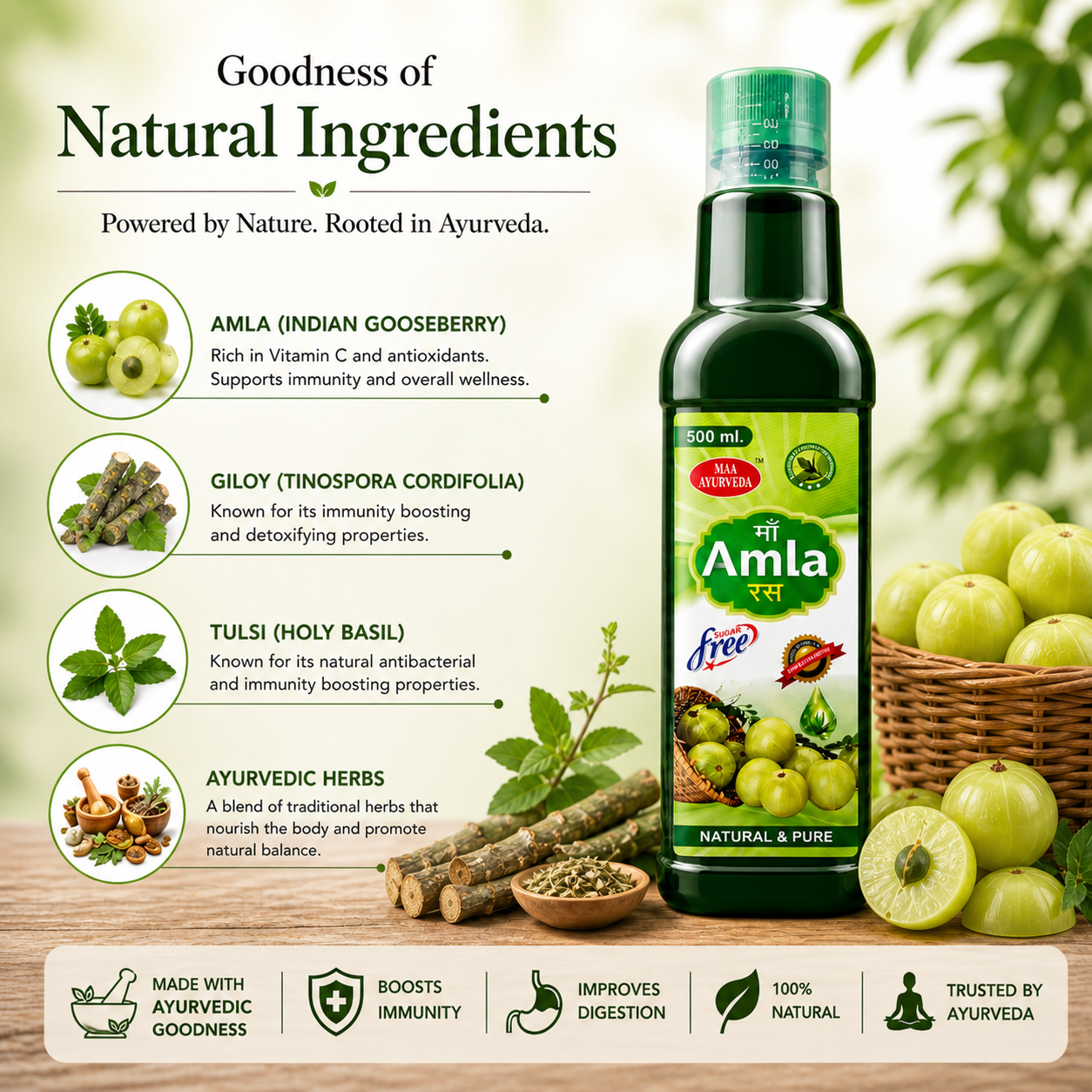 Maa Ayurveda Amla Ras Sugar Free