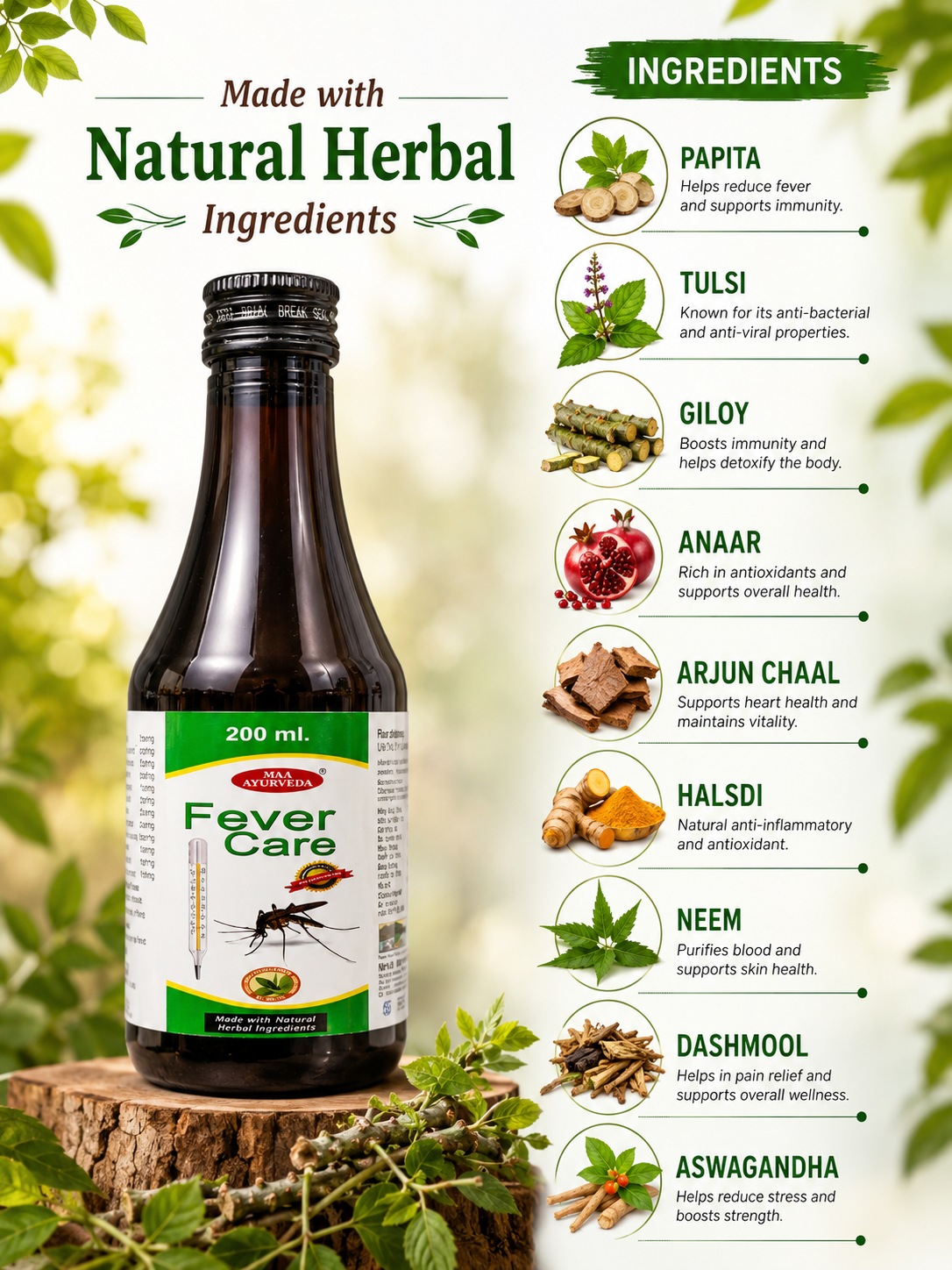 Maa Ayurveda Fever Care Syrup