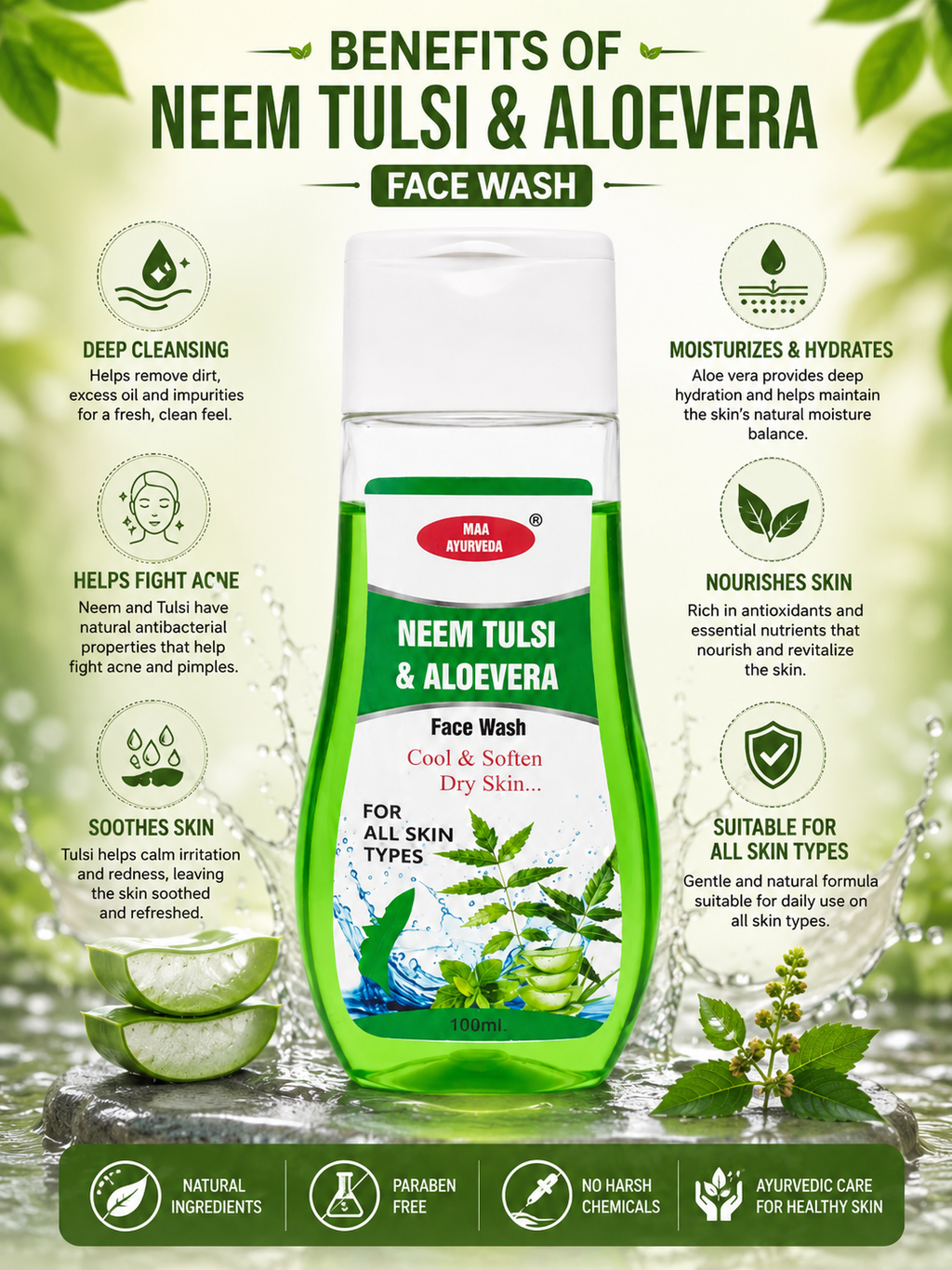 MAA Neem Tulsi & Aloevera Face Wash