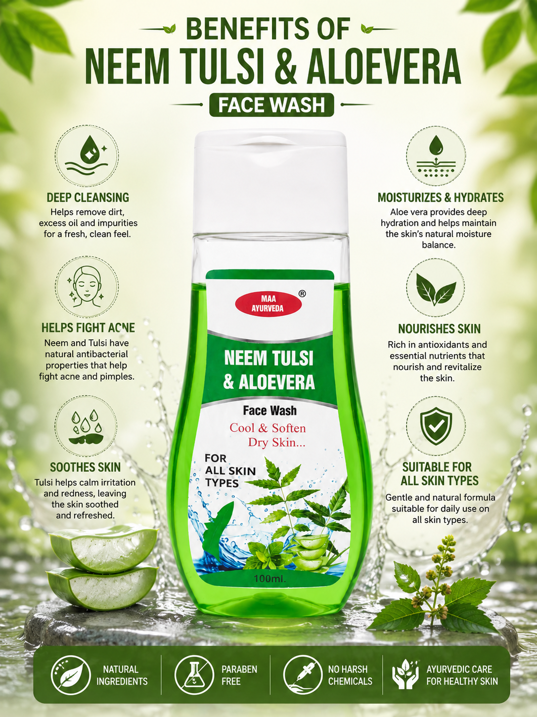 MAA Neem Tulsi & Aloevera Face Wash