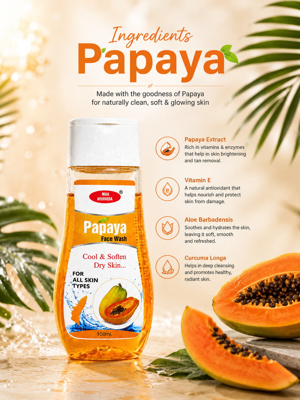 Maa Ayurveda Papaya Face Wash