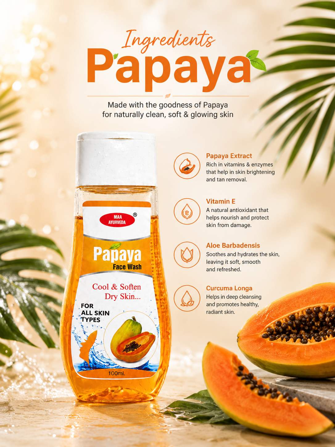 Maa Ayurveda Papaya Face Wash