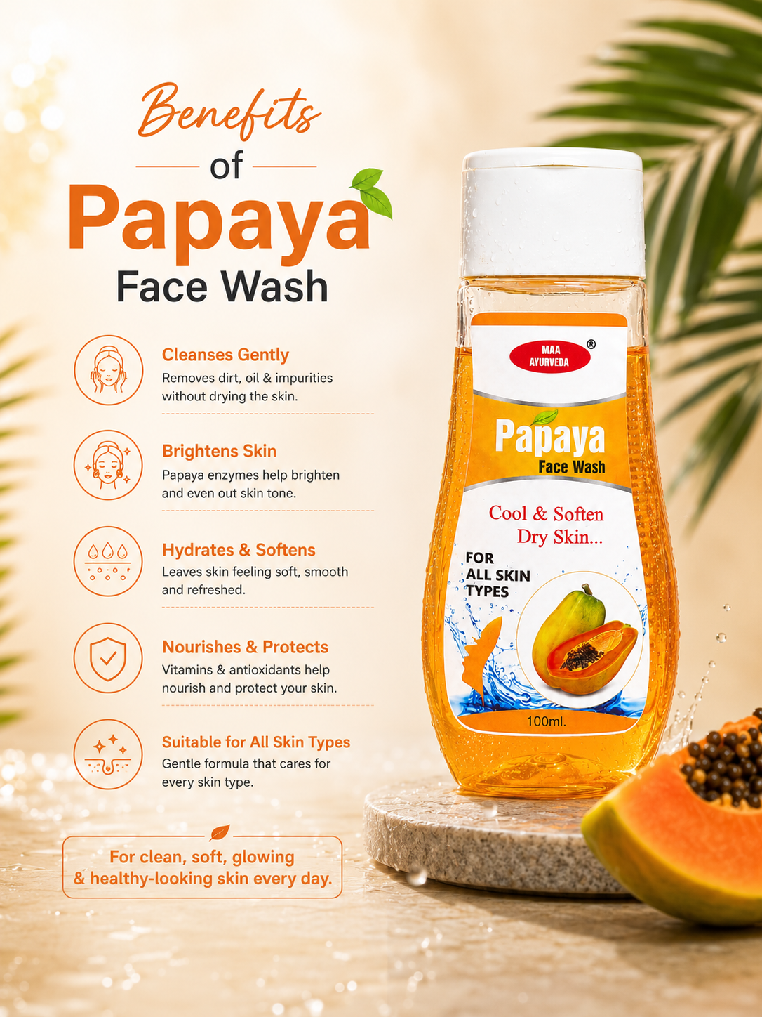 Maa Ayurveda Papaya Face Wash