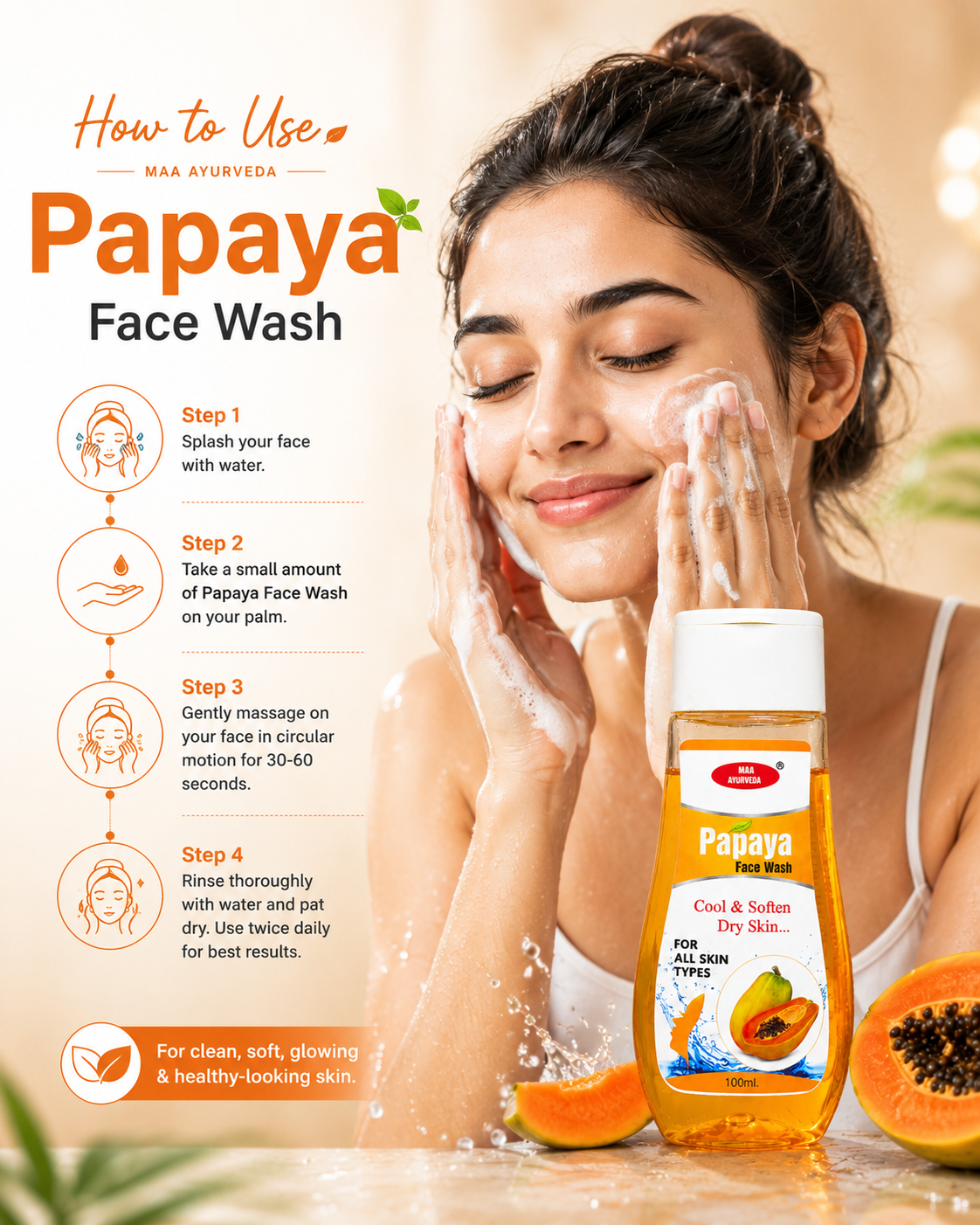 Maa Ayurveda Papaya Face Wash