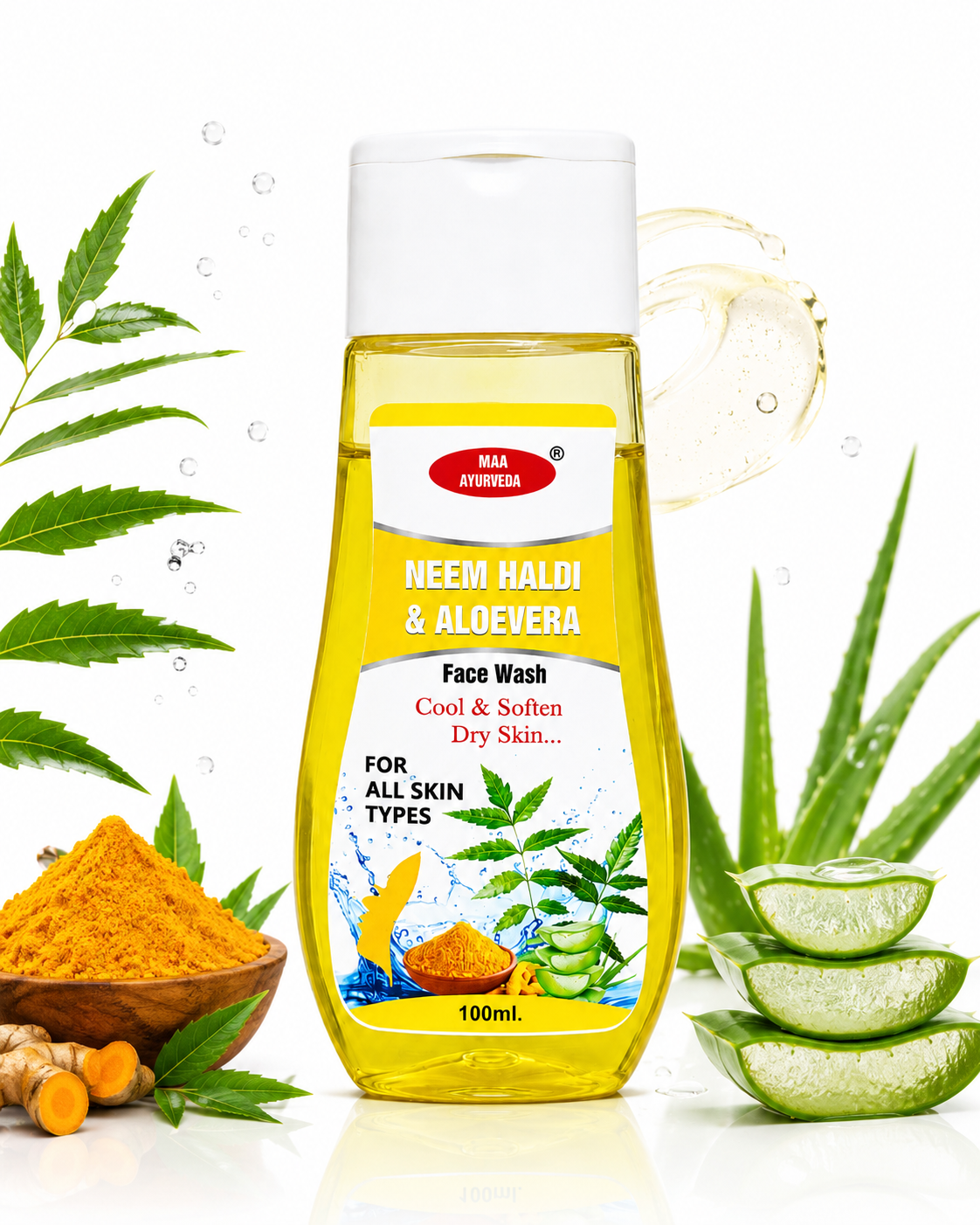 Maa Ayurveda Neem Haldi & Aloe Vera Face Wash
