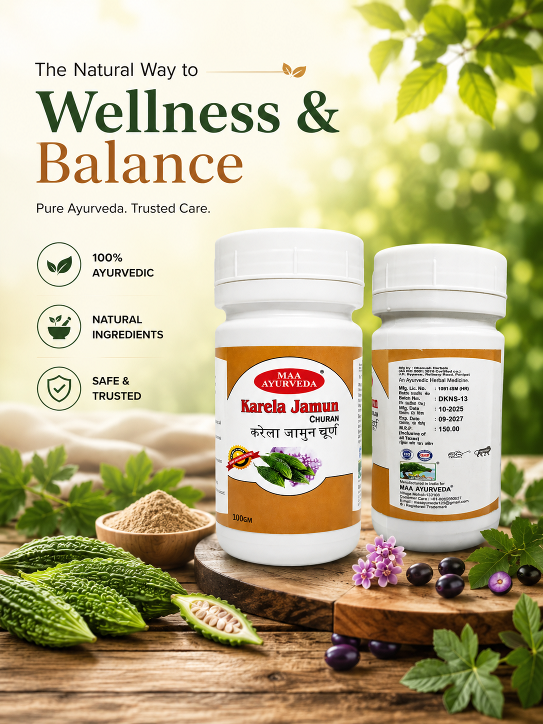 MAA AYURVEDA Karela Jamun Churan