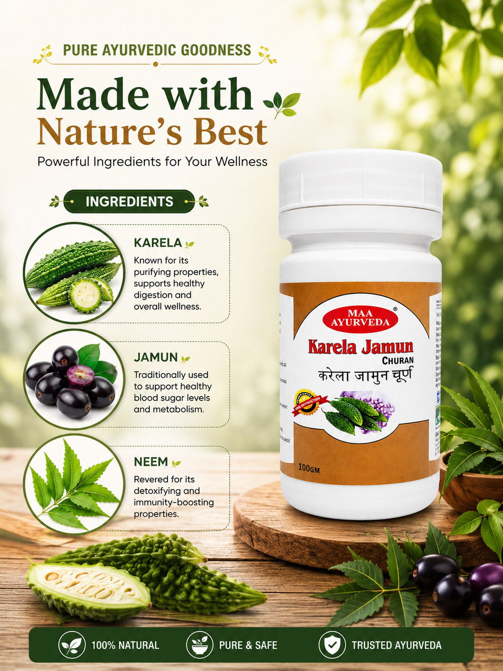 MAA AYURVEDA Karela Jamun Churan
