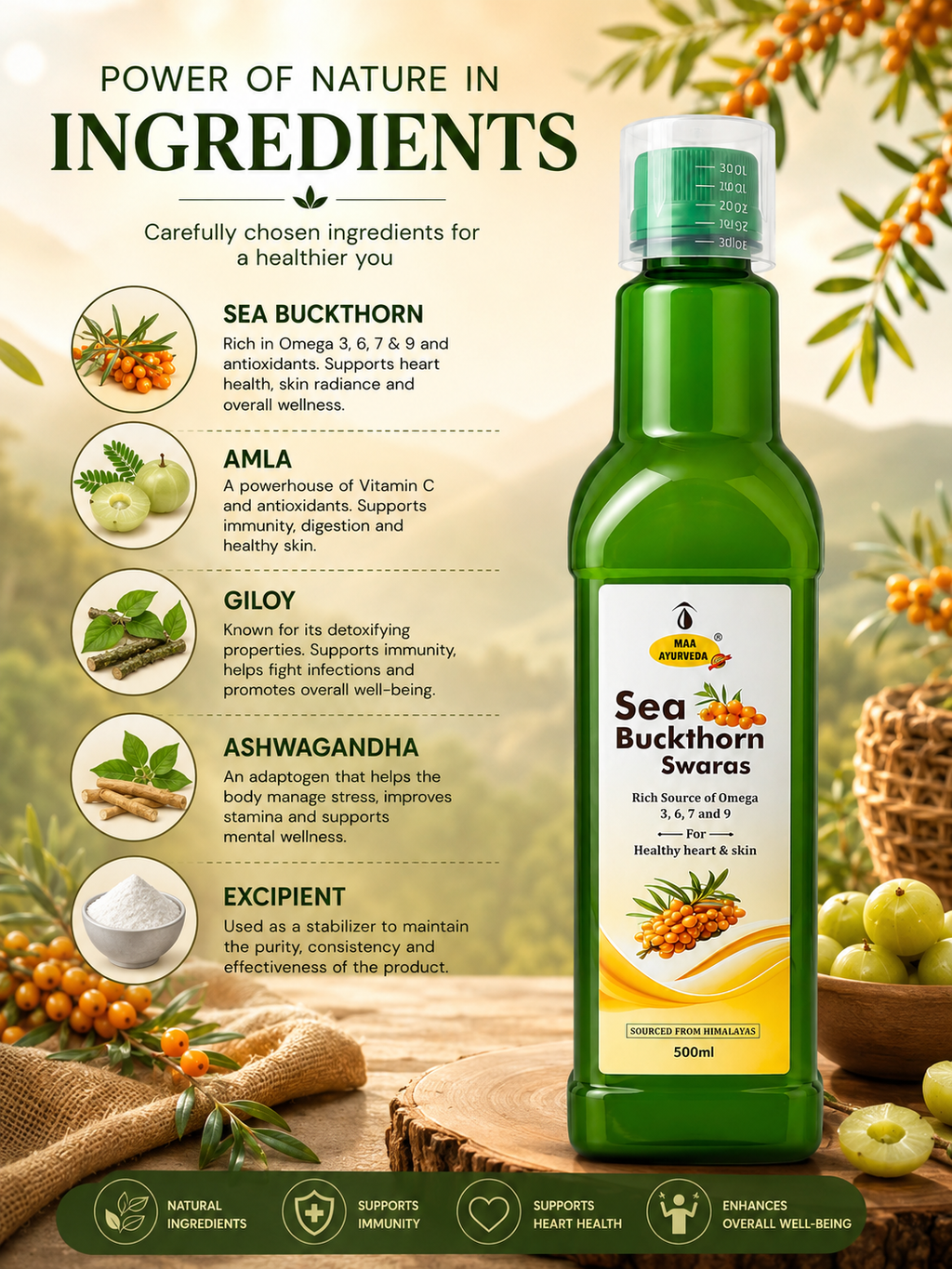 MAA Ayurveda Sea Buckthorn Swaras
