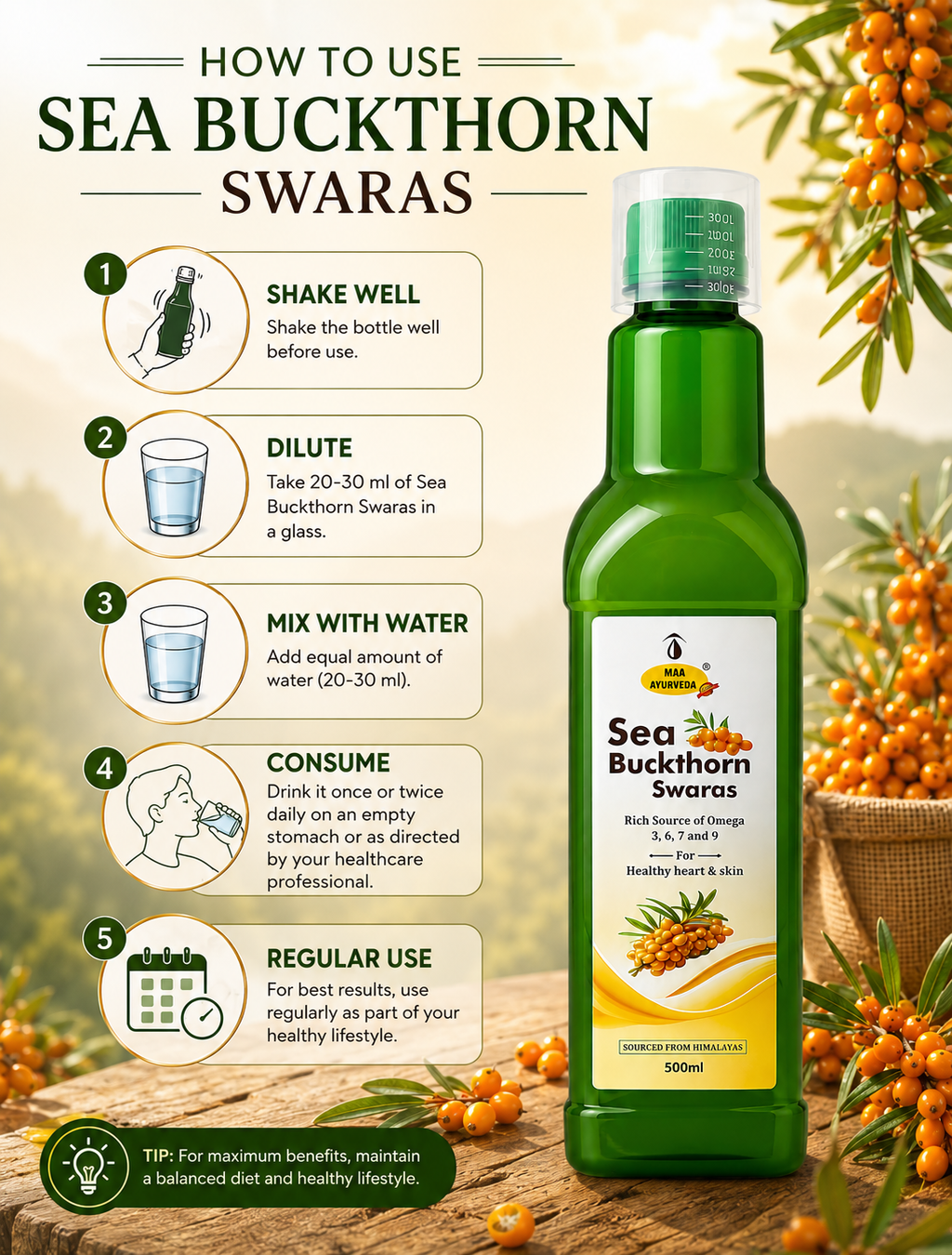 MAA Ayurveda Sea Buckthorn Swaras
