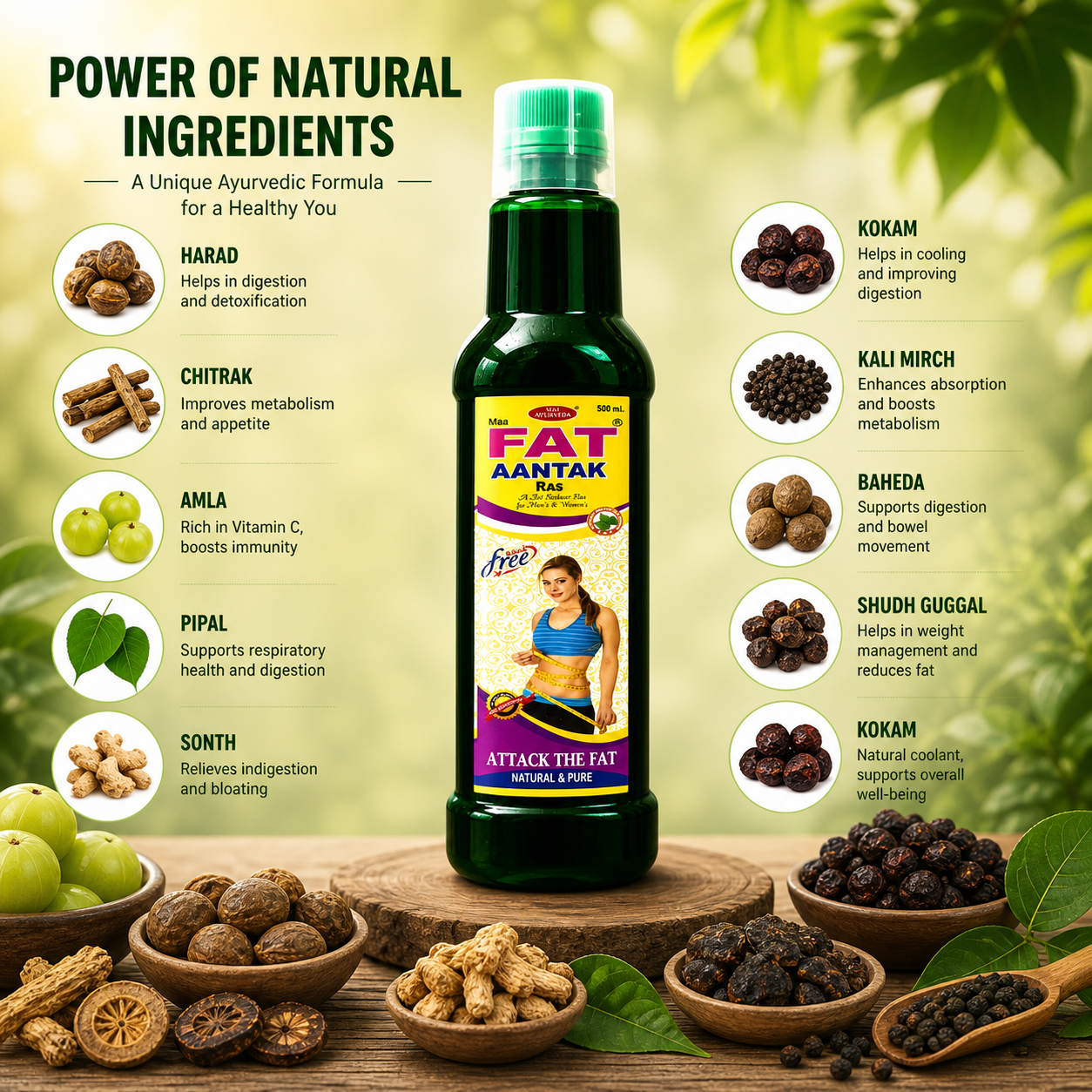 Maa Ayurveda Fat Aantak Ras | Ayurvedic Weight Management Juice