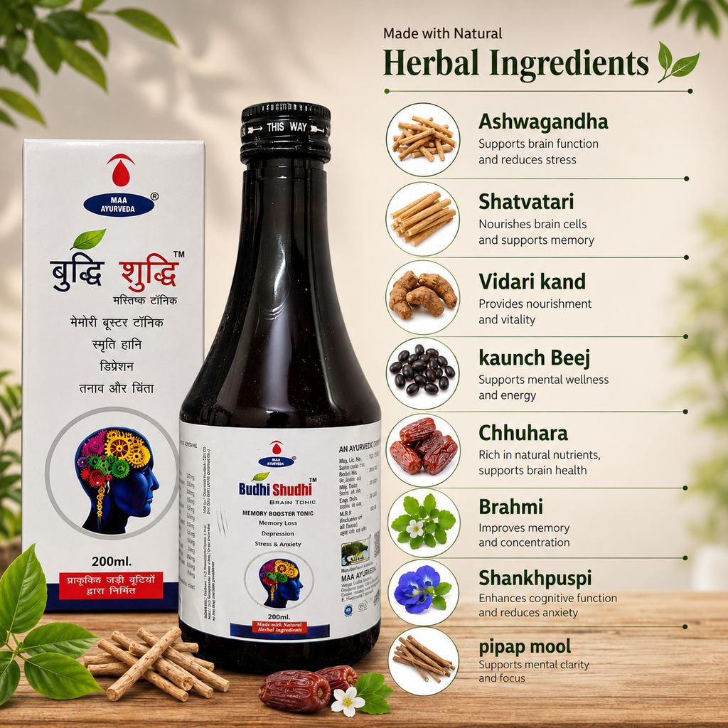 Maa Ayurveda Budhi Shudhi Brain Tonic/Syrup