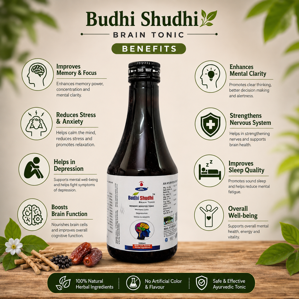Maa Ayurveda Budhi Shudhi Brain Tonic/Syrup