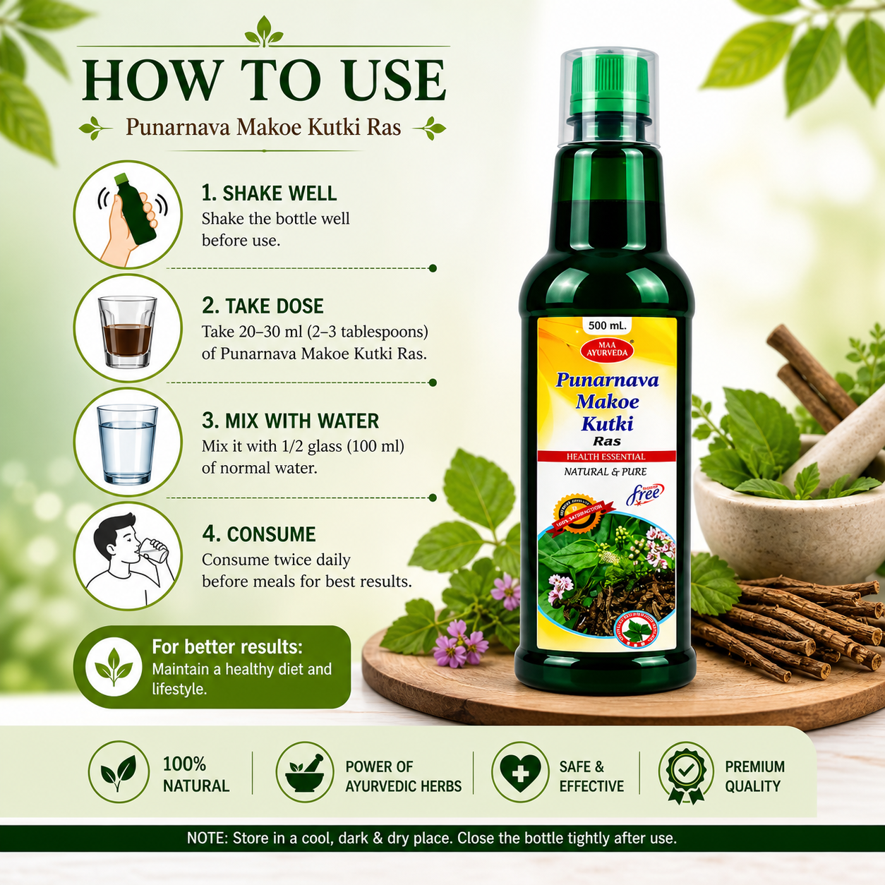 Maa Ayurveda Punarnava Makoe Kutki Ras