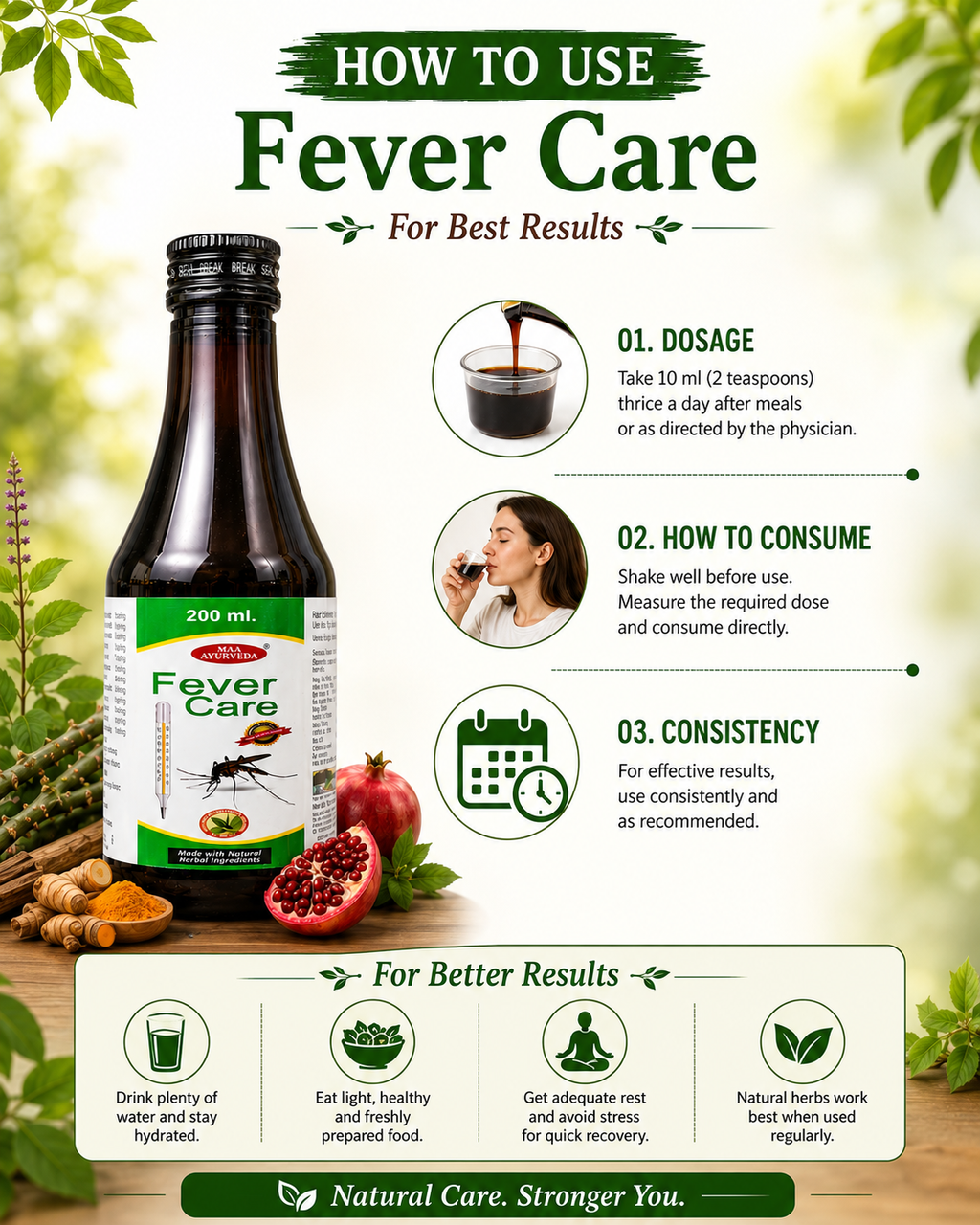 Maa Ayurveda Fever Care Syrup