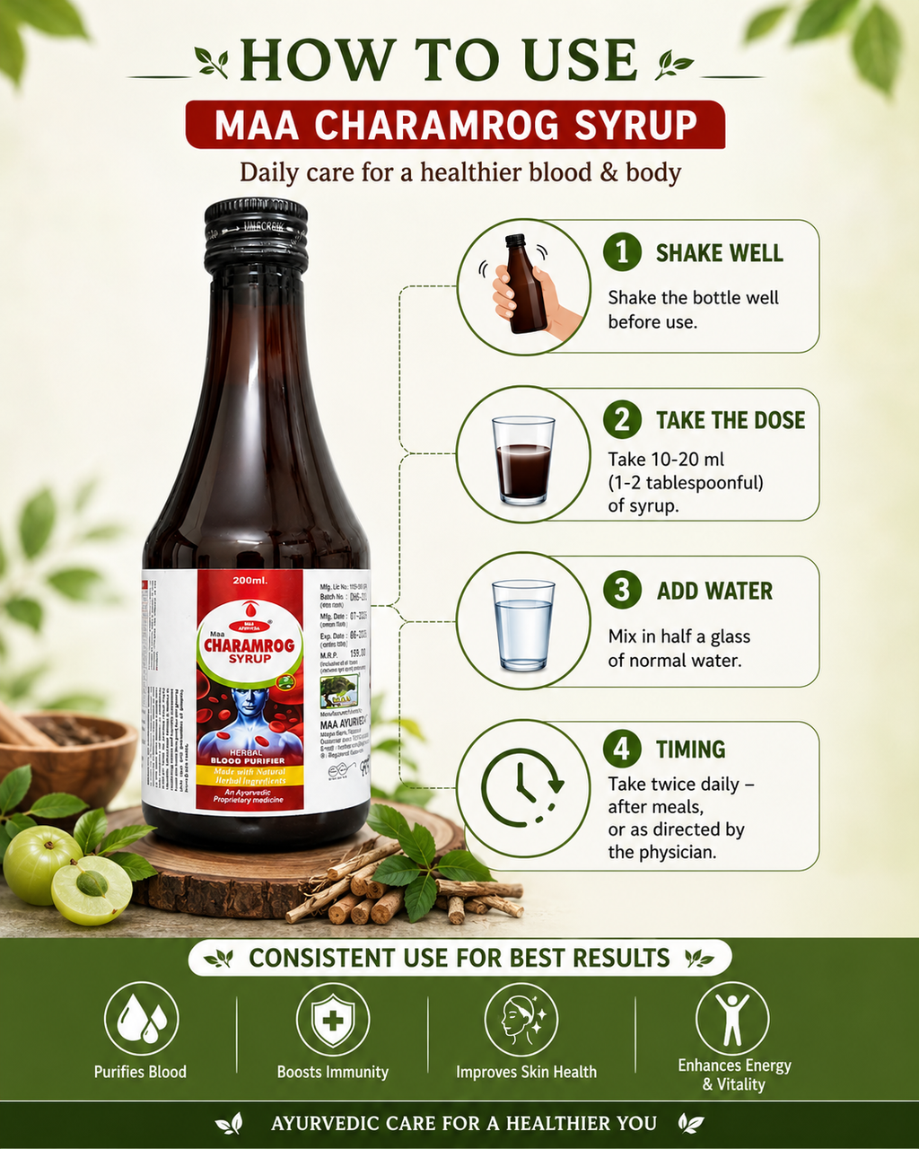 MAA Ayurveda Charamrog Syrup