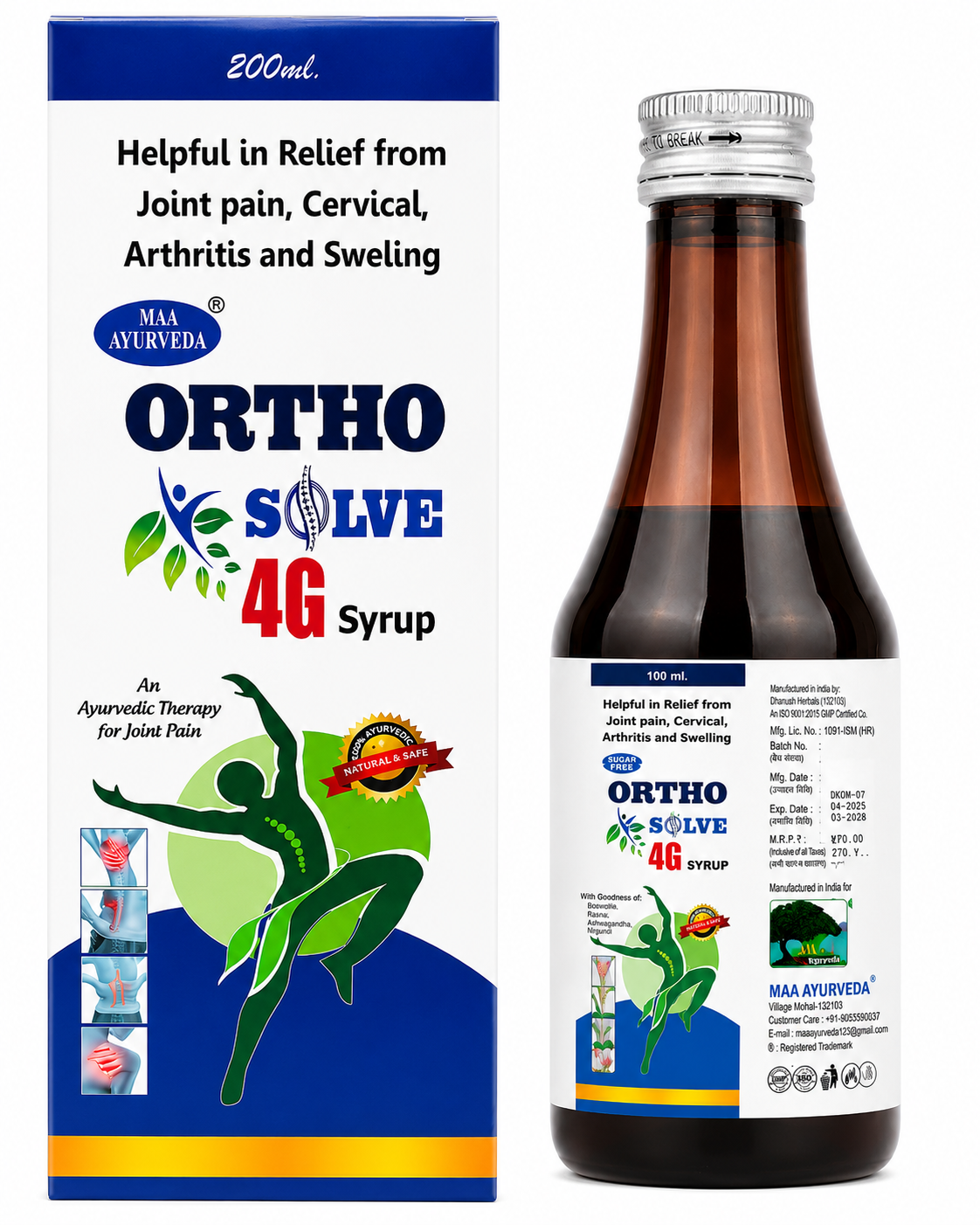 MAA Ortho Solve 4G Syrup – Ayurvedic Joint & Mobility Support Syrup