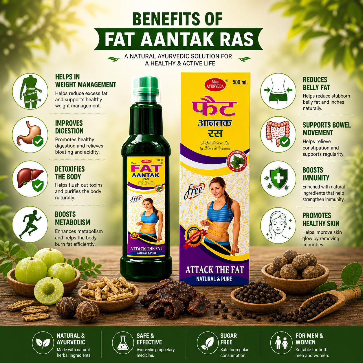 Maa Ayurveda Fat Aantak Ras | Ayurvedic Weight Management Juice