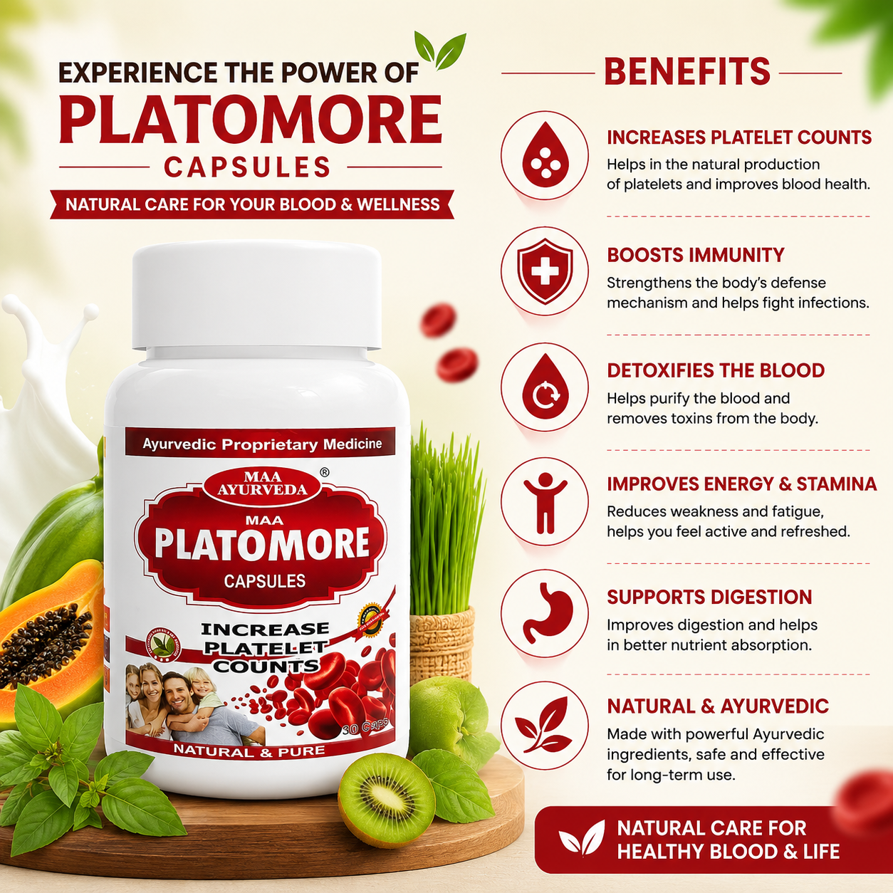 Maa Ayurveda Platomore Capsules