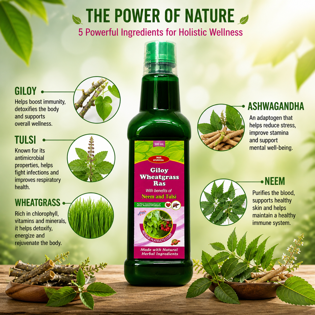 Maa Ayurveda Giloy Wheatgrass Ras