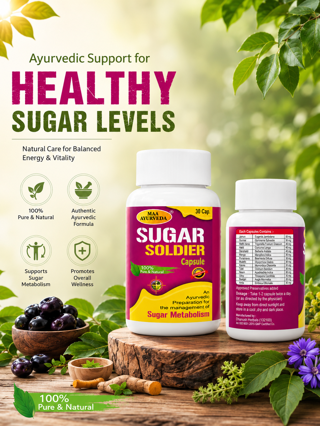MAA Ayurveda Sugar Soldier Capsules