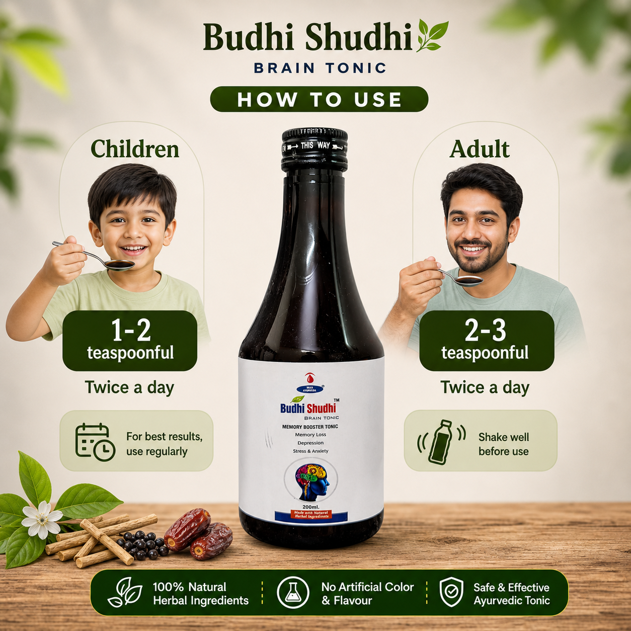 Maa Ayurveda Budhi Shudhi Brain Tonic/Syrup