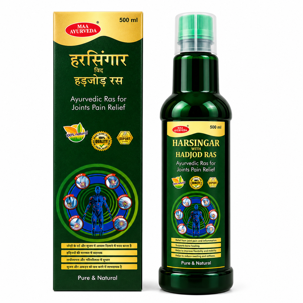 Maa Ayurveda Harsingar with Hadjod Ras | Ayurvedic Joint Care & Bone Wellness Juice