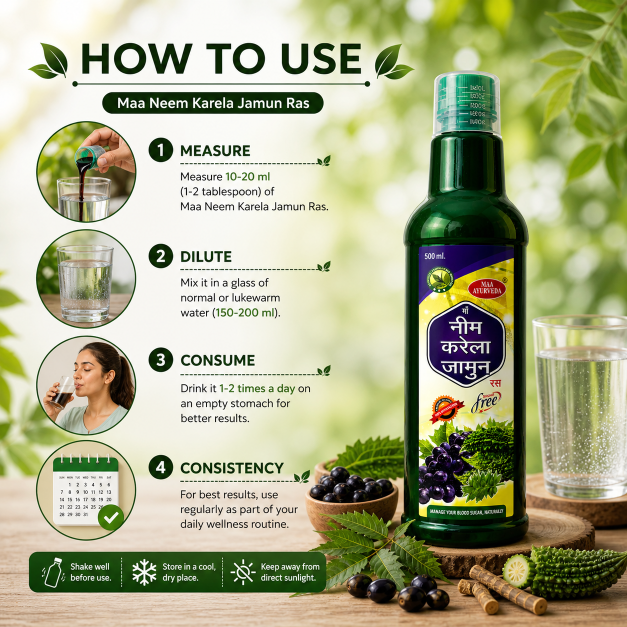 Maa Ayurveda Neem Karela Jamun Ras