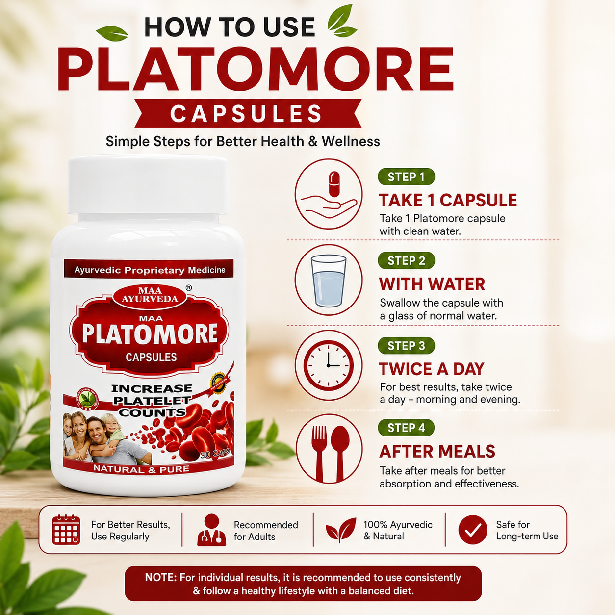 Maa Ayurveda Platomore Capsules