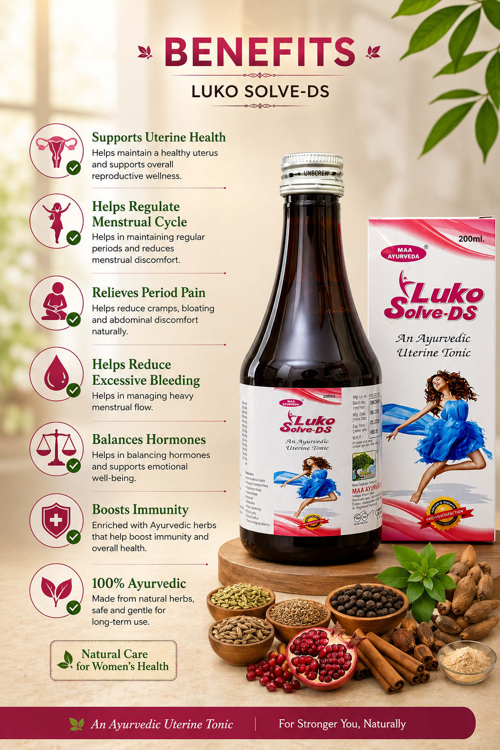 Maa Ayurveda Luko Solve-DS Syrup