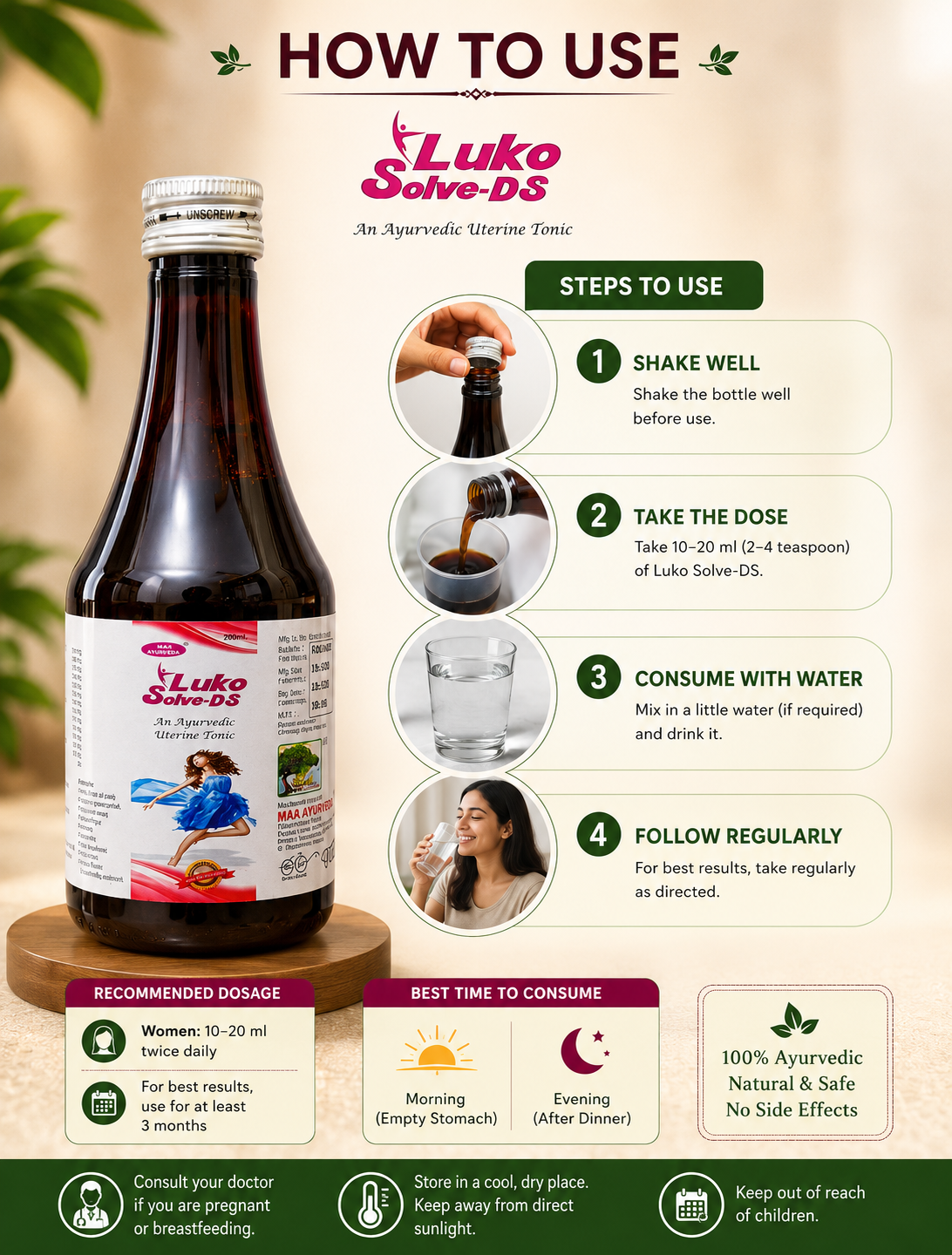 Maa Ayurveda Luko Solve-DS Syrup